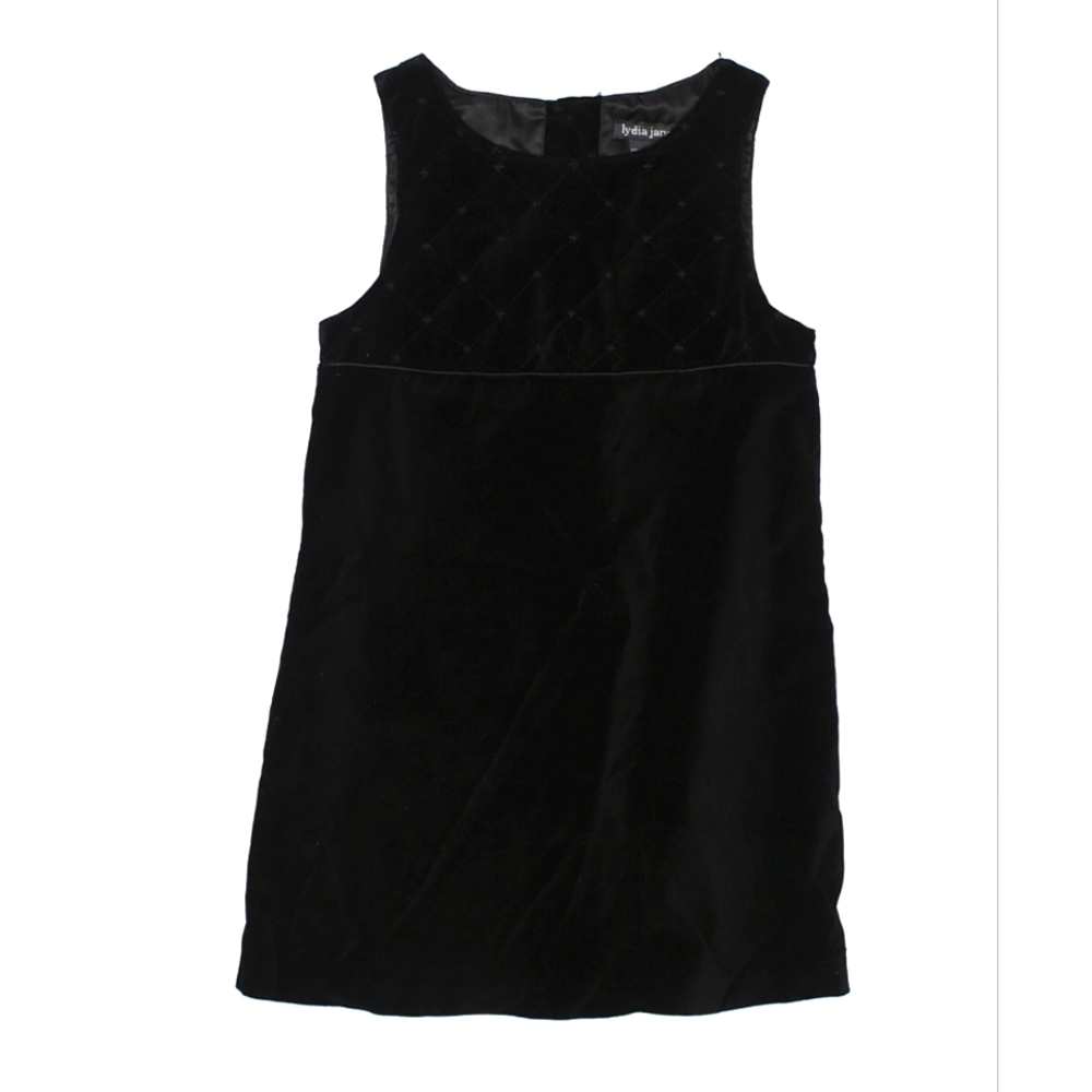 Girls size 6 black sleeveless shift dress